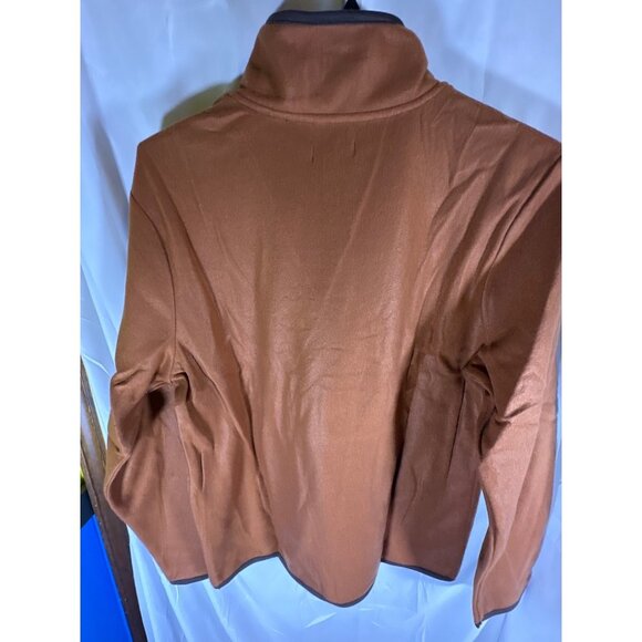 Lazer, Fleece Pullover Quarter Zip Soft Cozy Sweatshirt, Copper, Size M, NWT - Picture 3 of 6